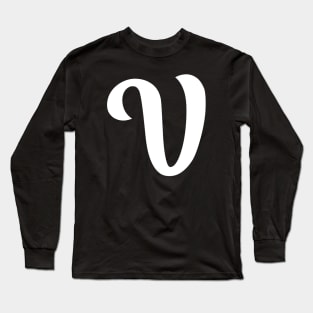 Letter V Long Sleeve T-Shirt